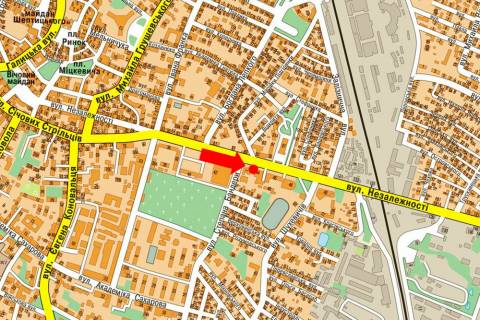 Citylight  in Ivano-Frankivsk, 1.8x1.2  Nezaleznosti st., 89, navproti Pedagogicnogo institutu scheme