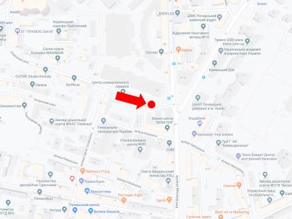 Citylight  in Kyiv, 1.8x1.2  Klovs'kij uzviz 24 - st. Moskovs'ka, v storonu st. Moskovs'koi scheme