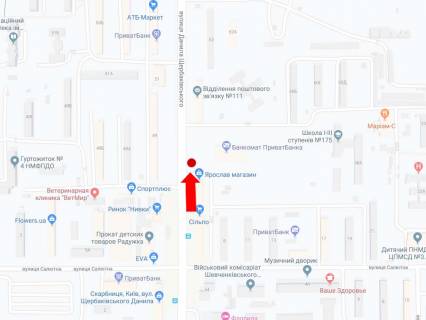 Video Billboard A in Kyiv, 3x6  Serbakivs'kogo st., 58, bila supermarketu "Megamarket", rinku "Nivki", v bik st. Marsala Grecka, (rolik 10 sek, 1 vihid/1,5 hvilini) - 325771 scheme