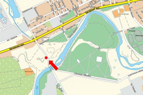 Billboard B in Uzhgorod, 3x6  Bab''aka st., bila gipermarketu "Nova linia" scheme