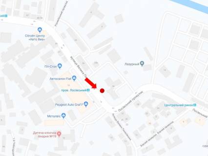 Billboard B in Kharkiv, 3x6  B. Panasivs'ka st., 34, rajon Central'nogo rinku, v centr scheme