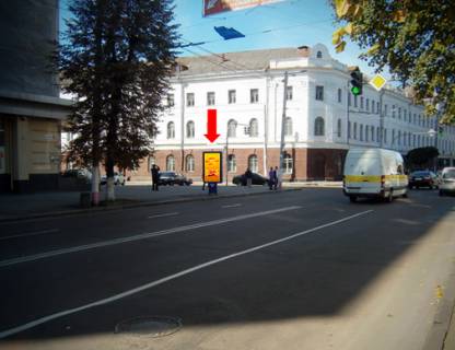 Citylight B in Zhytomyr, 1.8x1.2  Berdicivs'ka st., 4 / Teatral'na st., navproti magazinu "Brejn", Avtodoroznogo koledzu, na svitlofori Photo 1