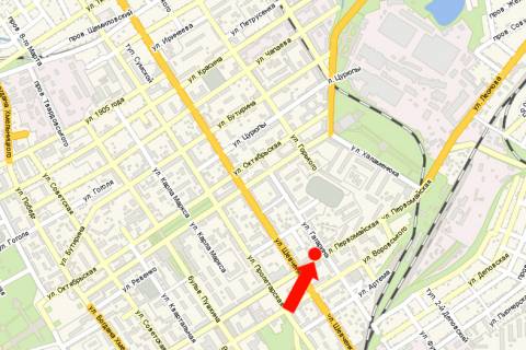 Citylight B in Kremenchuk, 1.8x1.2  Persotravneva st., 47/17 / Gagarina st. scheme