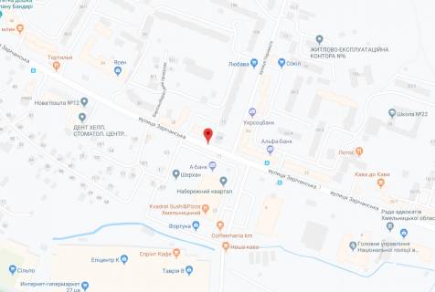 Billboard A in Khmelnitsky, 3х6  st. Zaricans'ka-34(Sil'po) scheme