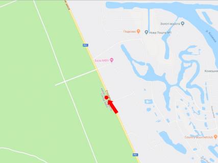 Billboard B in Kozin, 3x6  Stolicne sose st., bila zupinki "Pansionat" Sokil ", v storonu Kieva scheme