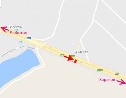 Billboard A in Korotich, 3x6  Траса Київ - Харків, 466 км - с. Коротич, АЗС "Лілія", у бік м. Харків scheme