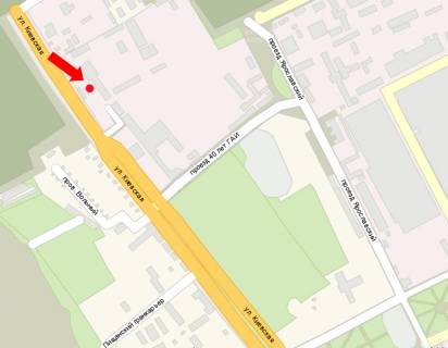 Billboard B in Kremenchuk, 3x6  Kiivs'ka st., v''izd z boku m. Kiiv scheme