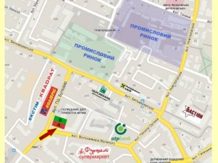 Billboard  in Ivano-Frankivsk, 3x6  Pivdennij bul'var - Bel'veders'ka st., bila magazinu "Kolibris" scheme