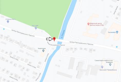 Billboard A in Khmelnitsky, 3х6  st.Proskurivs'kogo pidpilla (MVS) scheme