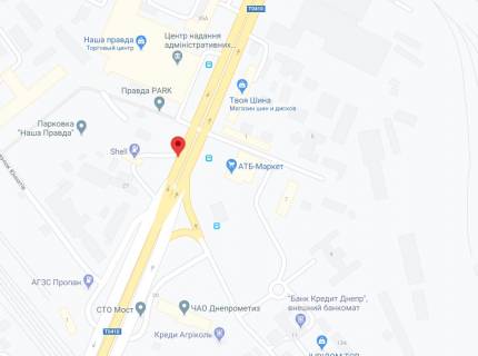 Backlight B in Dnipro (Dnipropetrovsk), 3.14х2.32  prosp. Slobozans'kij v rajoni bud. 31 D, ruh u bik Central'nogo mostu scheme