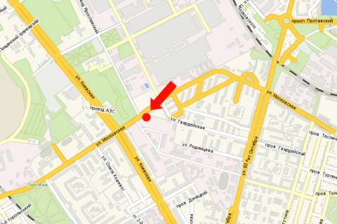 Billboard B in Kremenchuk, 3x6  Pugacova st., bila Vijs'kovoi castini scheme