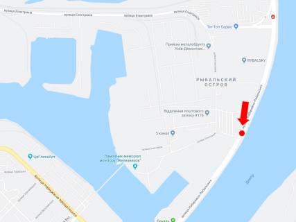 Billboard B in Kyiv, 3x6  Naberezno-Ribal's'ka st., 350m do Podil's'ko-Voskresens'kogo mostu, v bik Naberezno-Hresatic'koi st. scheme