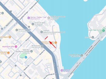 Non-Standard A in Kyiv, Унікальний  Набережно-Хрещатицька вул., 10, з боку Гаванського моста scheme