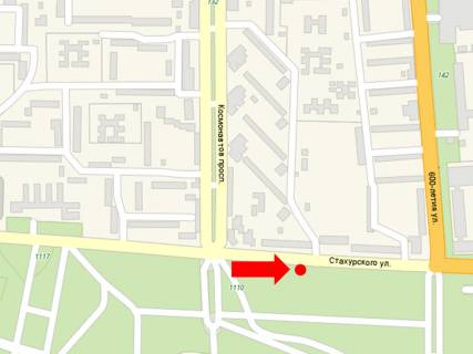 Billboard A in Vinnytsia, 3x6  Pervozvannogo st. (kol. Stahurs'kogo st.), 6, v centr scheme