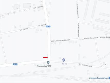 Billboard A in Vilnogirsk Central'na st. - Privokzal'na st., navproti Avtomijki/STO scheme