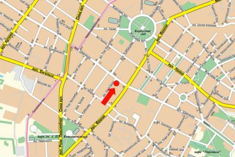 Citylight B in Poltava, 1.8x1.2  Sevcenka st. / Novij Bazar st., 1, Central'nij rinok, bila magazinu "Vzuttevij Bum" scheme