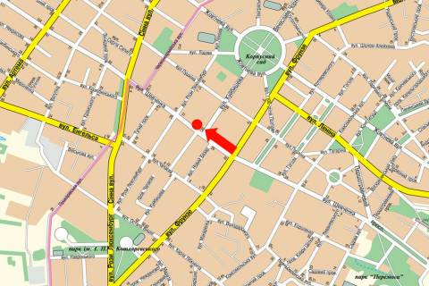 Citylight B in Poltava, 1.8x1.2  Sevcenka st., 56,  Central'nij rinok, bila magazinu "Astera" scheme