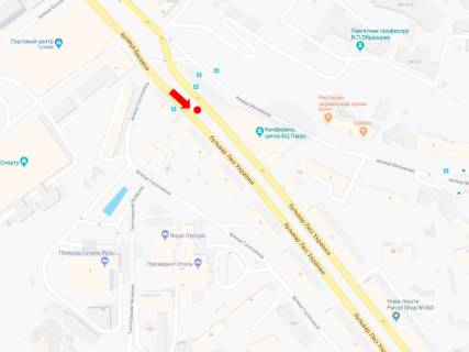 Scrolller, Scroll A in Kyiv, 1.8x1.2  Українки бул., 2 / вул. Госпітальна, в сторону пл. Л. Українки - 559345 scheme