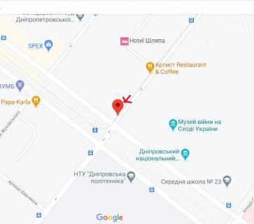 Citylight A in Dnipro (Dnipropetrovsk), 1.2х1.8  plosa Soborna v rajoni bud. 1 scheme