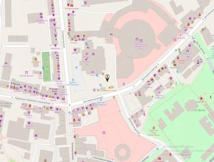 Video Billboard A in Ivano-Frankivsk, 1.8x1.2  Dnistrovs'ka 3 st., fasad univermagu "Prikarpatta", "Sil'po" - 420877 scheme