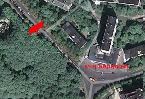 Billboard A in Ternopil, 3x6  Vinnicenka st., zupinka "Pedinstitut" scheme