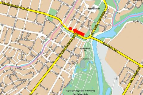 Citylight A in Sumi, 1.8x1.2  Pokrovs'ka pl. (kol. Cervona pl.), bila gotelu "Ukraina" (No3) scheme