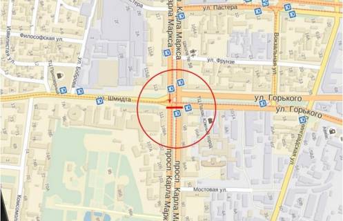 Scrolller, Scroll  in Dnipro (Dnipropetrovsk), 2.3x3.14  Avornic'kogo av. (kolis. Marksa av.) - Banderi (kol. Smidta) st. - 435918 scheme