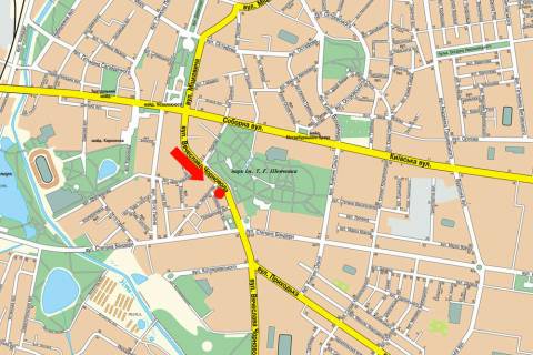 Citylight A in Rivne, 1.8x1.2  Cornovola st., 40 / Lermontova st., navproti parku im. Sevcenka scheme