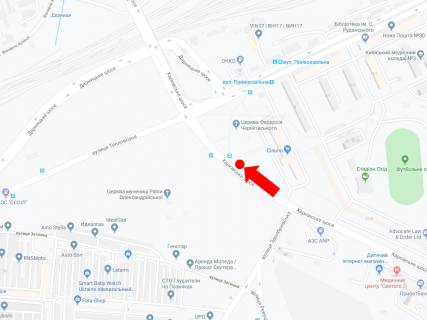 Billboard A in Kyiv, 3x6  Harkivs'ke sose, 21, pered povorotom na z/d vokzal Darnica, v bik Darnic'koi pl. (kol. Leningrads'ka pl.) scheme