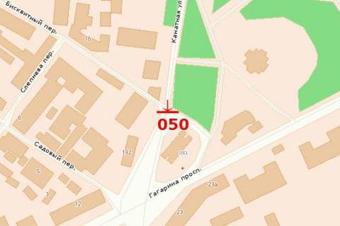 Billboard A in Odessa, 3x6  Kanatna st. - Biskvitnij prov. scheme