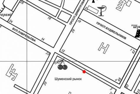 Billboard A in Kherson Lavren'ova st., rinok "Sumens'kij" scheme