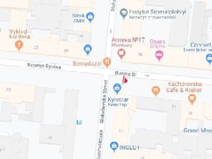 Citylight B in Odessa, 3x1.5  Bunina st., 21 - Risel'evs'ka st. scheme