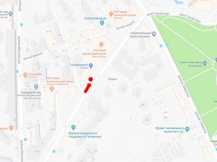 Scrolller, Scroll A in Kyiv, 1.8x1.2  Omelanovica - Pavlenka st. (kolis. Suvorova), bila supermarketu "Sil'po", v storonu pl. Slavi - 470566 scheme