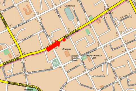 Citylight A in Zhytomyr, 1.8x1.2  Kiivs'ka st., 56 scheme