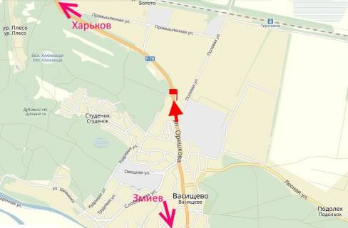 Billboard A in Vasishcheva, 3x6  с. Васищеве, АЗС "Sun Oil", (1), у бік м. Харків scheme