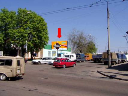 Billboard  in Zhytomyr, 3x6  Pokrovs'ka st. (kol. Sorsa st.) / Dombrovs'kogo st., bila "Sinnogo rinku" Photo 1