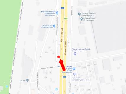 Billboard  in Kyiv, 3x6  Stolicne sose - Pleseeva st., v centr scheme