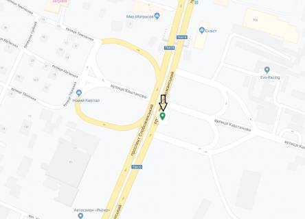 Backlight B in Dnipro (Dnipropetrovsk), 8х4  prosp. Slobozans'kij bila viaduka, avtorozv'azka z st. Kastanovou, ruh u bik Central'nogo mostu scheme