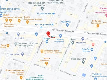 Cityscroll B in Mykolaiv Central'nij av., 69 - Dekabristiv st. scheme