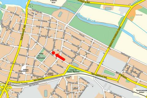 Citylight A in Khmelnitsky, 1.8x1.2  Proskurivs'ka st., 47 / Volodimirs'ka st., bila Hudozn'ogo muzeu scheme