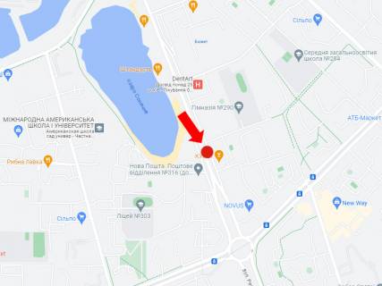 Billboard B in Kyiv, 3x6  Revuc'kogo st., 15, cerez dorogu, rozdil'nik, v bik st. m. "Harkivs'ka" scheme