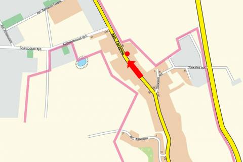 Billboard A in Uzhgorod, 3x6  Gagarina st., 60, navproti scheme