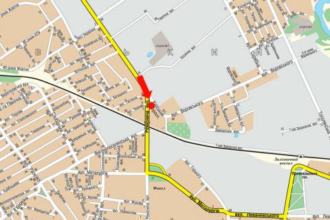 Billboard B in Sumi, 3x6  Kurs'kij av. / Remisnica st., v centr scheme