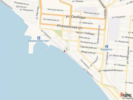 Citylight B in Berdyansk Azovskij av. - Primorskaa pl. - Gor'kogo st., 41, vozle kafe "Cao Kakao" scheme