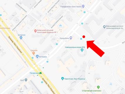 Video Billboard A in Kyiv, 2.3x3.14  Старонаводницька вул., 1/45 / вул. Алмазова (колиш. вул. Кутузова), на світлофорі, в центр - 583674 scheme