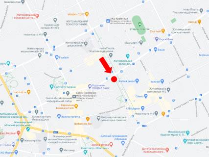 Scrolller, Scroll  in Zhytomyr, 2.3x3.14  Nebesnoi sotni st. (kol. Moskovs'ka st.) - st. Kiivs'ka, bila CUMu, Zitn'ogo rinku, na svitlofori - 446642 scheme