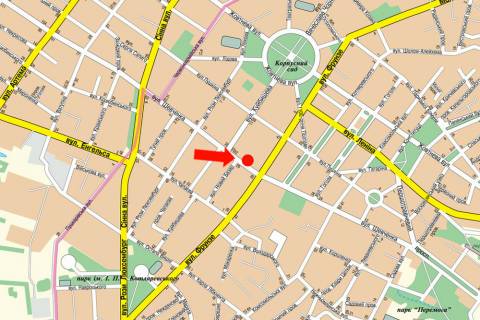 Citylight  in Poltava, 1.8x1.2  Sevcenka st., 44, Central'nij rinok, bila supermarketu "Fokstrot" scheme