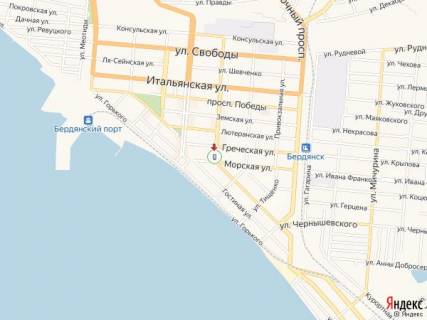 Citylight A in Berdyansk Central'naa st. - Morskaa st. scheme