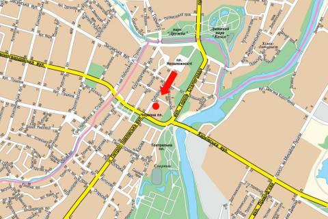 Citylight B in Sumi, 1.8x1.2  Soborna st., skver im. Sevcenka scheme