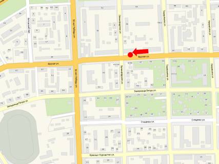 Billboard  in Vinnytsia, 3x6  Angela st. (kol. Frunze st.), 24 / Dovzenka st. (kol. Leningrads'ka st.), v centr scheme